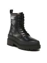 Tommy Jeans Trzewiki Tjw Foxing Lace Up EN0EN02217 Czarny. Czarne botki damskie Tommy Jeans, z jeansu, bez obcasa, na płaskiej podeszwie, bez zapięcia. Za 719.99 zł.