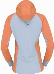 Bluza damska do biegania Norrona Senja Warm1 Hood - flamingo. Bluzy sportowe damskie R.E.I.S., bez wzorów, bez kaptura, do biegania. Za 743.61 zł.