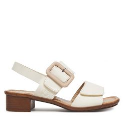 Sandały Rieker. Klapki damskie Rieker, bez wzorów, bez obcasa, na słupku, bez zapięcia. Za 269.99 zł.