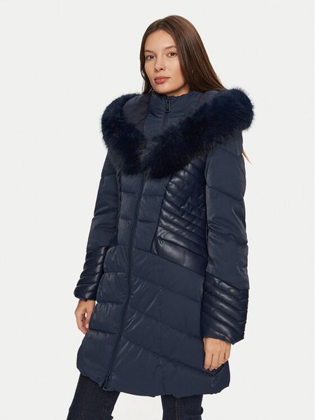 Guess Kurtka zimowa New Oxana W4BL61 WGLZ0 Granatowy Regular Fit. Niebieskie kurtki damskie Guess, na zimę, xs, z aplikacjami, z syntetyku, bez kaptura. Za 469.99 zł.