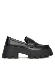 DeeZee Loafersy KX2212004 Czarny. Czarne mokasyny damskie DeeZee, ze skóry. Za 149.99 zł.