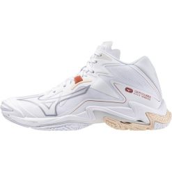 Damskie buty halowe Mizuno Wave Lightning Z Mid. Białe obuwie sportowe damskie Mizuno, bez wzorów, do siatkówki, mizuno wave. W wyprzedaży za 610.55 zł.
