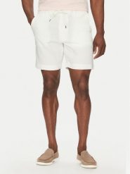 BOSS Szorty materiałowe C-Kane-Rds-Shorts 50538016 Biały Regular Fit. Białe szorty męskie Boss, m, bez wzorów, z materiału. Za 429.99 zł.