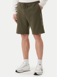 Tommy Hilfiger Szorty sportowe UM0UM03452 Zielony Regular Fit. Zielone krótkie spodenki sportowe męskie Tommy Hilfiger, m, bez wzorów, z bawełny. Za 209.99 zł.