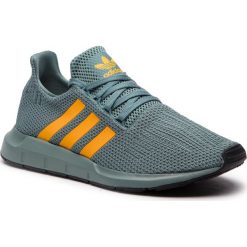 Buty adidas - Swift Run D96643 Rawgrn/Reagol/Cblack. Niebieskie buty sportowe męskie Adidas, z materiału. Za 379.00 zł.