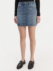 HUGO Spódnica jeansowa Gilvie 50553182 Niebieski Regular Fit. Niebieskie spódnice damskie Hugo, xl, bez wzorów, z bawełny. Za 549.99 zł.