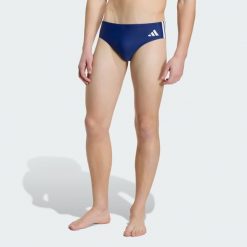 KĄPIELÓWKI 3S. Białe kąpielówki męskie Adidas, l, bez wzorów, z dzianiny, na fitness i siłownię. Za 109.00 zł.