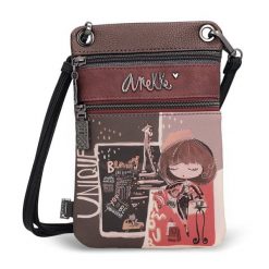 Brązowa Damska Torebka Na Telefon Anekke Mademoiselle. Brązowe torby na ramię damskie Anekke, bez wzorów, eleganckie, na ramię, bez dodatków. Za 169.00 zł.