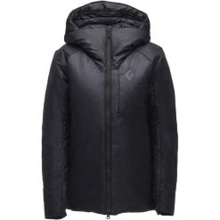Parka dla kobiet Black Diamond Belay. Czarne kurtki sportowe damskie Black Diamond, na zimę, bez wzorów, bez kaptura, trekkingowe. Za 1,362.50 zł.