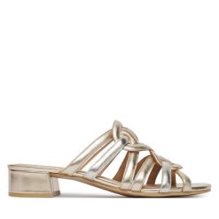 Klapki Caprice. Żółte klapki damskie Caprice, bez wzorów, bez obcasa. Za 299.99 zł.