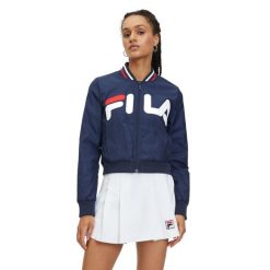 Kurtka damska FILA Larkana. Niebieskie kurtki sportowe damskie Fila, m, bez wzorów, z materiału, bez kaptura. Za 229.99 zł.