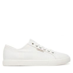 Tenisówki Calvin Klein Jeans. Białe trampki męskie Calvin Klein Jeans, bez wzorów, z jeansu, bez zapięcia. Za 299.99 zł.
