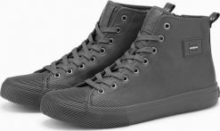Ombre Męskie wysokie buty trampki z ozdobnym noskiem szare V2 OM-FOTH-0157 40. Szare trampki męskie Ombre, bez wzorów, bez zapięcia. Za 169.99 zł.