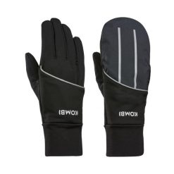 Rękawice pięciopalczaste męskie Kombi Run Up. Czarne rękawiczki męskie Kombi, bez wzorów, sportowe. W wyprzedaży za 132.99 zł.