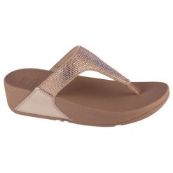 Japonki FitFlop Lulu W EC5-A94 beżowy. Brązowe klapki damskie bez wzorów, z gumy, bez obcasa. Za 501.90 zł.