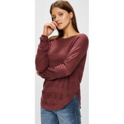 Only - Sweter. Brązowe swetry damskie Only, z dzianiny, z okrągłym kołnierzem. W wyprzedaży za 84.90 zł.