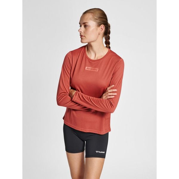 Damska koszulka z długim rękawem Hummel Te Tola. Czerwone koszulki sportowe damskie Hummel, s, bez wzorów, sportowe, bez kołnierzyka. Za 103.00 zł.