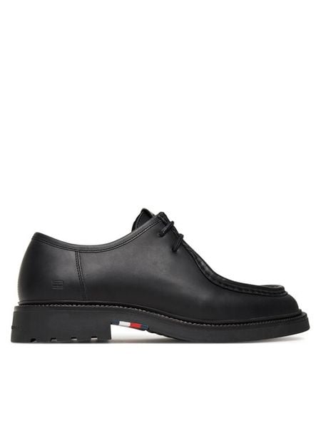 Tommy Hilfiger Półbuty Comfort Lwt Moc Toe FM0FM05588 Czarny. Czarne półbuty na co dzień męskie Tommy Hilfiger, ze skóry, bez zapięcia. Za 479.99 zł.
