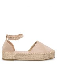 DeeZee Espadryle WSS990-215 Beżowy. Brązowe espadryle damskie DeeZee, bez wzorów, z materiału, bez obcasa, bez zapięcia. Za 99.99 zł.