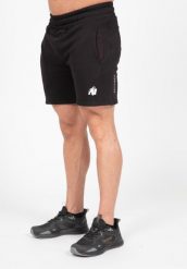 Leon Sweat Szorty - Czarny. Czarne krótkie spodenki sportowe męskie GORILLA WEAR, l, bez wzorów, z bawełny, na fitness i siłownię. Za 193.00 zł.