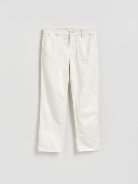 Jeansy straight fit - złamana biel. Jeansy męskie Reserved. Za 159.99 zł.