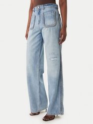 Just Cavalli Jeansy 80PAB5T3 CDWCD Niebieski Straight Fit. Niebieskie jeansy damskie Just Cavalli. Za 1,419.00 zł.