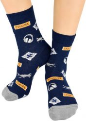 Skarpety bawełniane chłopięce EUR 23-26 SB001-B-04-D. Szorty dla chłopców Eevi, bez wzorów, z bawełny, bez ramiączek. Za 6.12 zł.