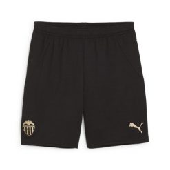 Męskie szorty Valencia CF 24/25 PUMA Black Gold. Czarne krótkie spodenki sportowe męskie Puma, m, bez wzorów, do piłki nożnej. W wyprzedaży za 170.60 zł.