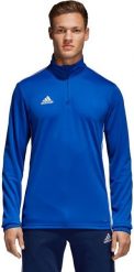 Adidas Bluza piłkarska Core 18 TR Top niebieska r. XL (CV3998). Niebieskie bluzy męskie Adidas, m, bez wzorów, bez kaptura. Za 120.01 zł.