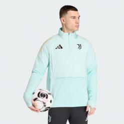 Bluza Juventus Tiro 25 Competition Winterized. Niebieskie bluzy męskie Adidas, m, bez wzorów, z dresówki, bez kaptura, do piłki nożnej. Za 369.00 zł.