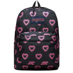 Plecak sportowo-turystyczny damski Superbreak Backpack pojemność 26 L. Czarne plecaki damskie JanSport, bez wzorów, z materiału, sportowe. Za 119.99 zł.