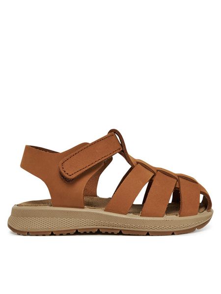 Primigi Sandały 7870533 M Brązowy. Brązowe sandały chłopięce Primigi, z nubiku, bez zapięcia. Za 199.99 zł.