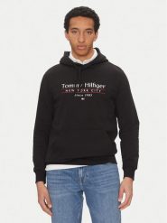 Tommy Hilfiger Bluza Center Stack MW0MW38672 Czarny Regular Fit. Czarne bluzy męskie Tommy Hilfiger, m, bez wzorów, z bawełny, bez kaptura. Za 239.99 zł.