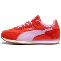 Buty sportowe damskie Puma St Miler. Czerwone obuwie sportowe damskie Puma, bez wzorów, z materiału, na fitness i siłownię. Za 490.00 zł.