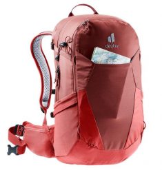 Plecak damski Deuter Futura 25 SL - caspia/currant. Brązowe plecaki damskie Deuter, bez wzorów, z materiału, klasyczne. Za 643.75 zł.
