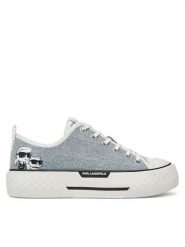 KARL LAGERFELD Trampki KL60614T Niebieski. Niebieskie trampki i tenisówki damskie KARL LAGERFELD, bez wzorów, z materiału, bez zapięcia. Za 629.99 zł.