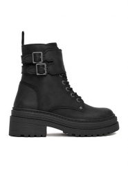 G-Star Raw Trzewiki CEO-WI34-ALASKA-03 Czarny. Czarne botki damskie G-Star Raw, ze skóry, retro, bez obcasa, na płaskiej podeszwie, bez zapięcia. Za 379.99 zł.
