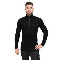 Koszulka Smartwool Classic Thermal Merino Base Layer 1/4 Zip. Czarne bluzy męskie Smartwool, xl, bez wzorów, bez kołnierzyka, bez ramiączek, trekkingowe. Za 589.99 zł.