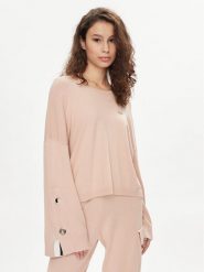Liu Jo Sweter TA4046 MS49I Różowy Regular Fit. Czerwone swetry damskie Liu Jo, l, bez wzorów, z wiskozy, bez kołnierzyka, bez ramiączek, bez kaptura. Za 559.99 zł.