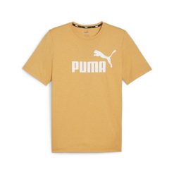 Koszulka Sportowa Męska Puma Ess Heather. Brązowe koszulki sportowe męskie Puma, l, bez wzorów, bez kołnierzyka, bez ramiączek. Za 65.99 zł.