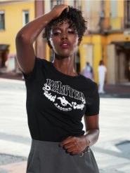 Koszulka - czarny. Czarne t-shirty damskie Sinsay, l, bez wzorów, bez kołnierzyka. W wyprzedaży za 12.99 zł.