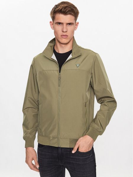 Guess Kurtka przejściowa M3RL60 WO065 Zielony Regular Fit. Zielone kurtki męskie Guess, m, z aplikacjami, z syntetyku, bez kaptura. Za 369.99 zł.