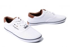 BUGATTI 321-AFH01-5000 2000 white, półbuty męskie. Białe półbuty na co dzień męskie Bugatti, na lato, bez zapięcia. Za 254.92 zł.