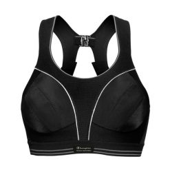 Biustonosz treningowy Shock Absorber Ultimate Run Bra. Czarne biustonosze Shock Absorber, bez wzorów. Za 199.99 zł.