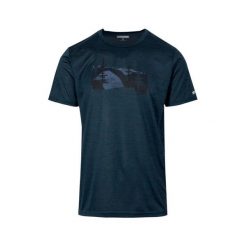 Koszulka z graficznym nadrukiem Regatta Fingal VIII. Czarne koszulki sportowe męskie Regatta, xl, bez wzorów, z materiału, bez kołnierzyka, bez ramiączek, trekkingowe. Za 100.50 zł.