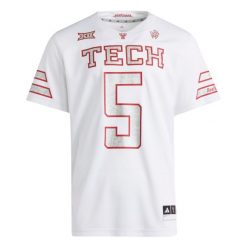 Koszulka adidas Mahomes X Texas Tech. Białe koszulki sportowe męskie Adidas, bez wzorów, bez kołnierzyka, bez ramiączek, do piłki nożnej. W wyprzedaży za 540.50 zł.