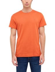 Męski T-Shirt Mustang Style Allen Burnt Ochre 1016268 7105. Brązowe t-shirty męskie Mustang, m, bez wzorów, bez kołnierzyka. Za 79.99 zł.