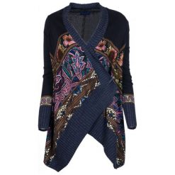 Desigual Sweter Damski Serena L Ciemny Niebieski. Kardigany damskie marki Desigual. W wyprzedaży za 335.00 zł.