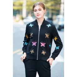 2-cześciowy zestaw - bluza, spodnie. Czarne bluzy damskie marki Burryco. W wyprzedaży za 449.95 zł.