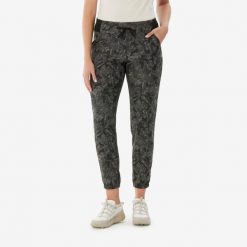 Spodnie turystyczne damskie Quechua NH100. Czarne spodnie sportowe damskie QUECHUA, xs, bez wzorów, z materiału, trekkingowe. Za 59.99 zł.